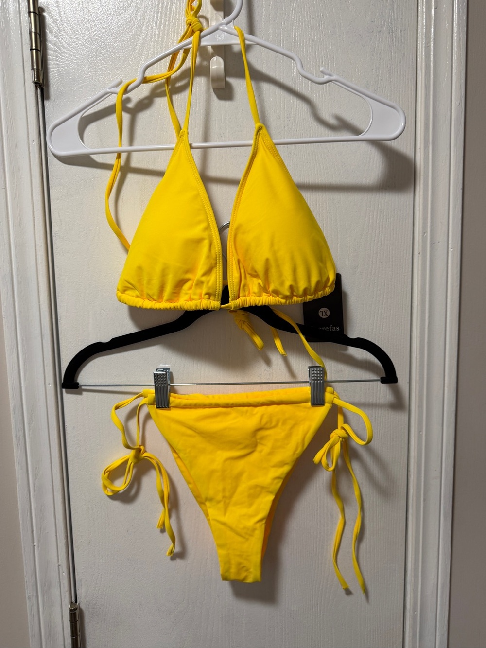 Yellow Triangle String Bikini Set